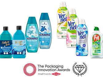 Henkel product packaging with Social Plastic.