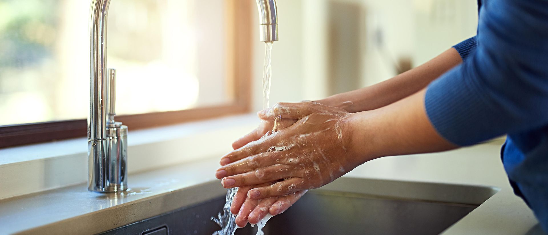 washing hands