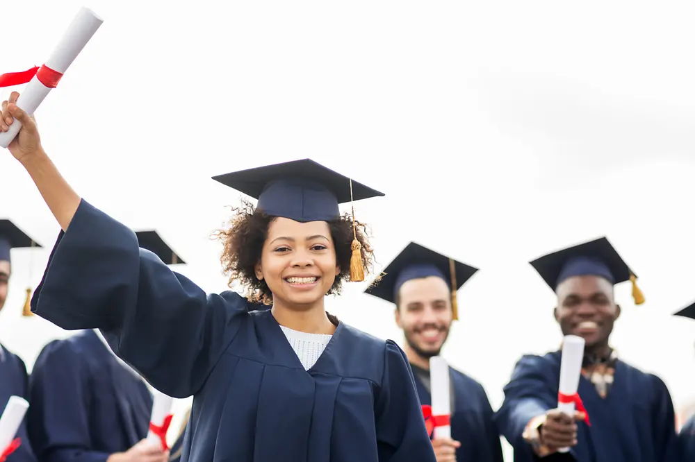 cheering graduates