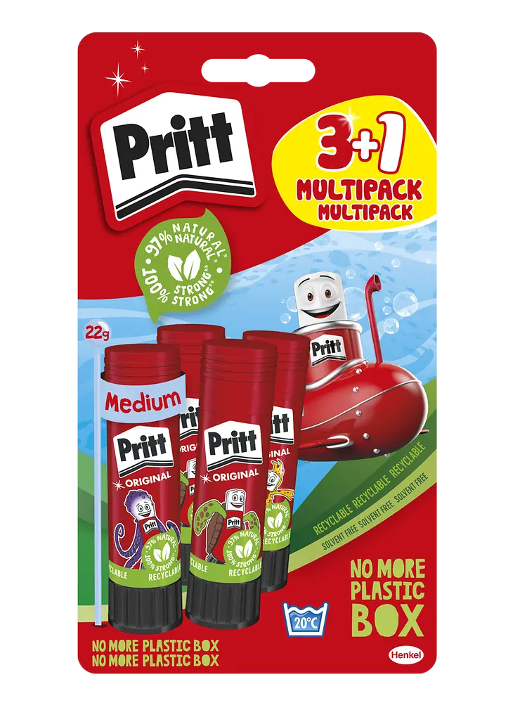 Pritt 22g Glue Stick Triple Pack - Incredible Connection