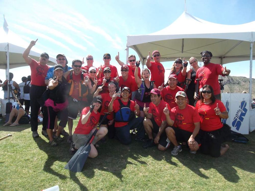 The Henkel Fire Pearls won the gold medal at the Arizona Dragon Boat Festival.