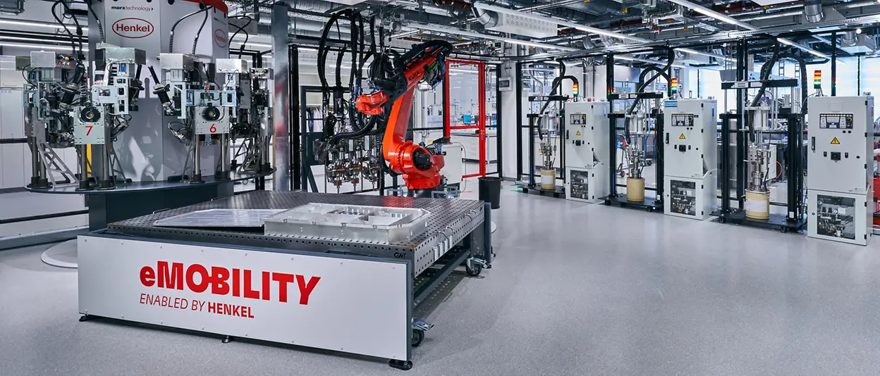 An image of a Henkel e-mobility lab