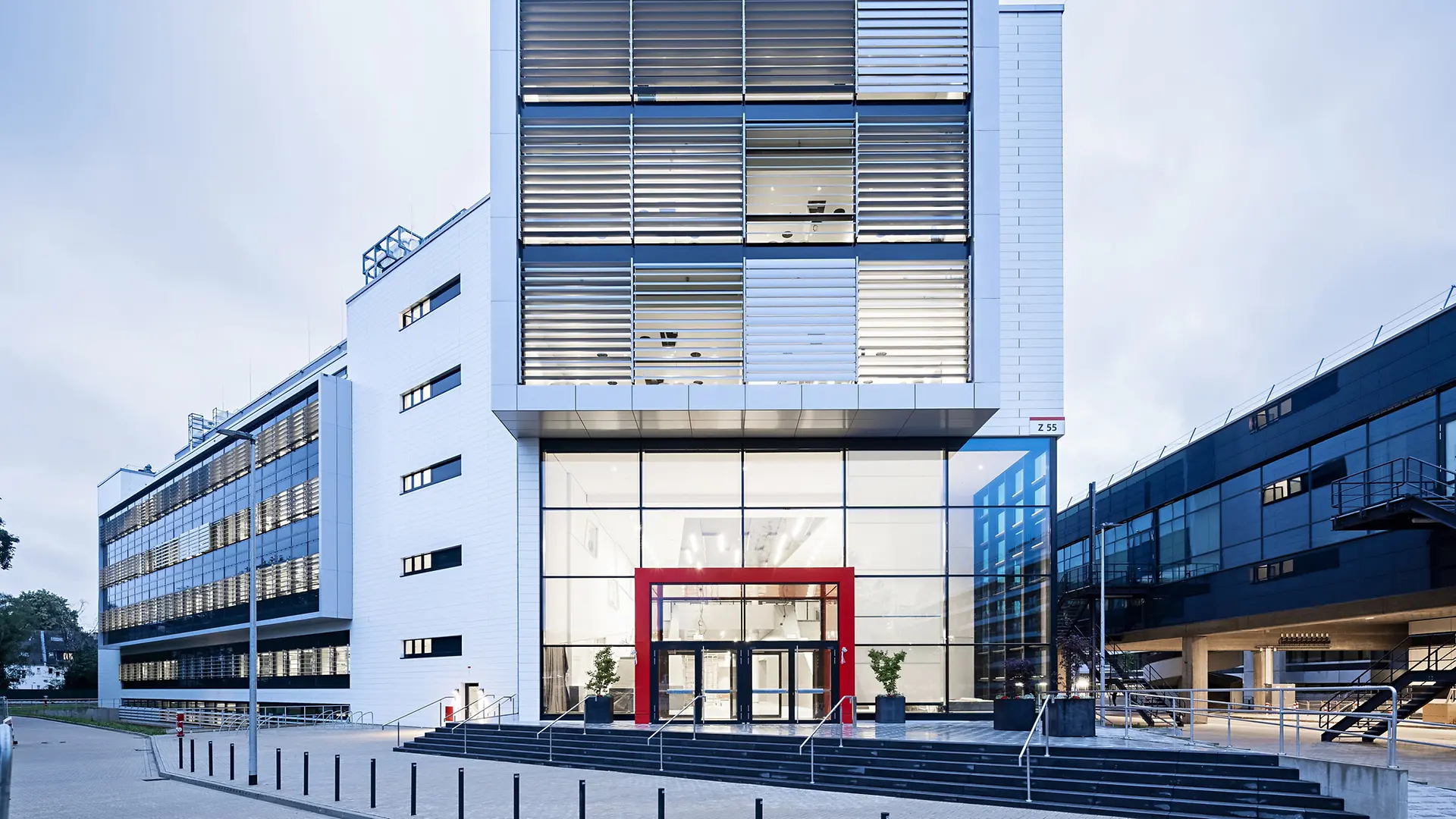Vue extérieure de l’Inspiration Center Düsseldorf.