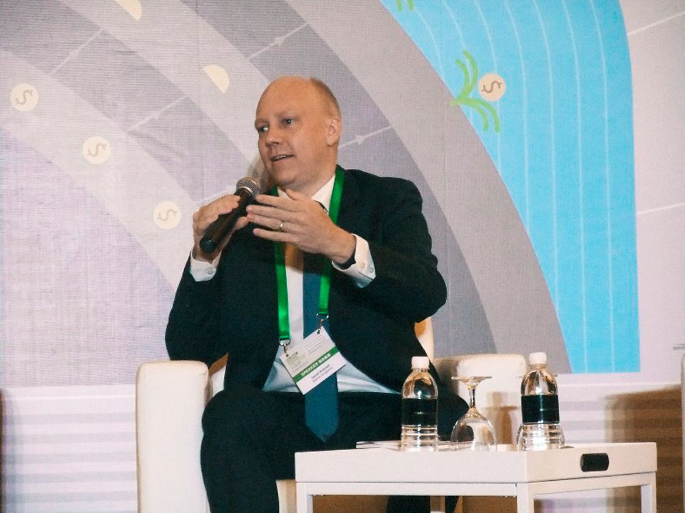 Daniel Rudolph, President Henkel Singapore, during the panel session at the Global Green Economic Forum.