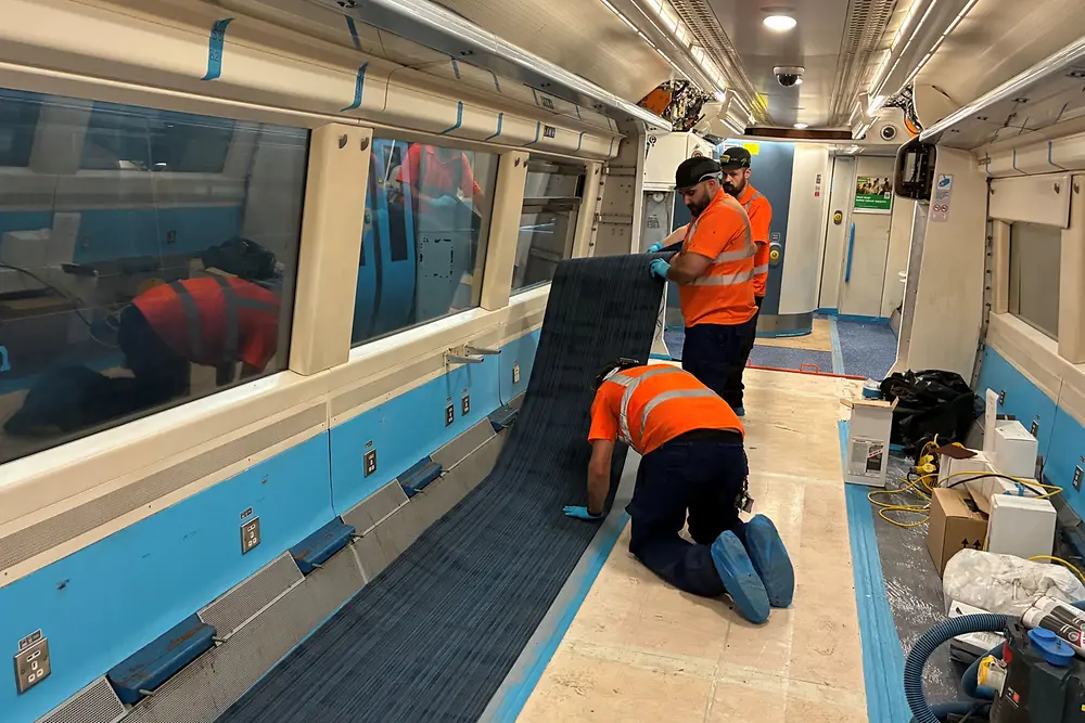 TEROSON® adhesive transforms train flooring for Southeastern Railway