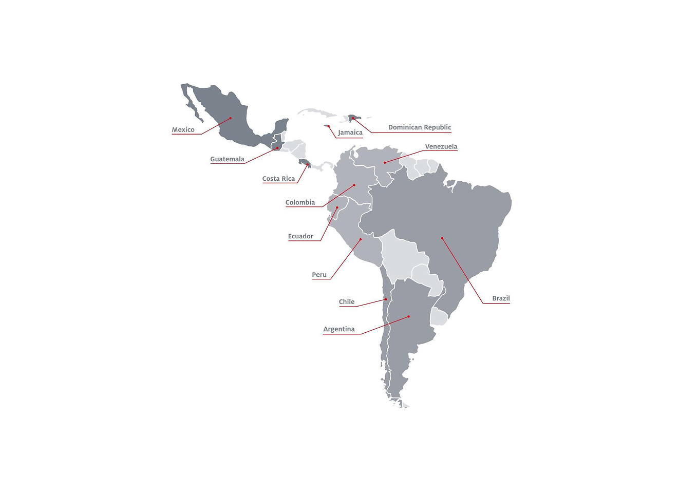 Argentina And Mexico Map From Mexico To Argentina