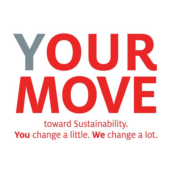 Logo „(Y)OUR MOVE toward Sustainability”-Kampagne