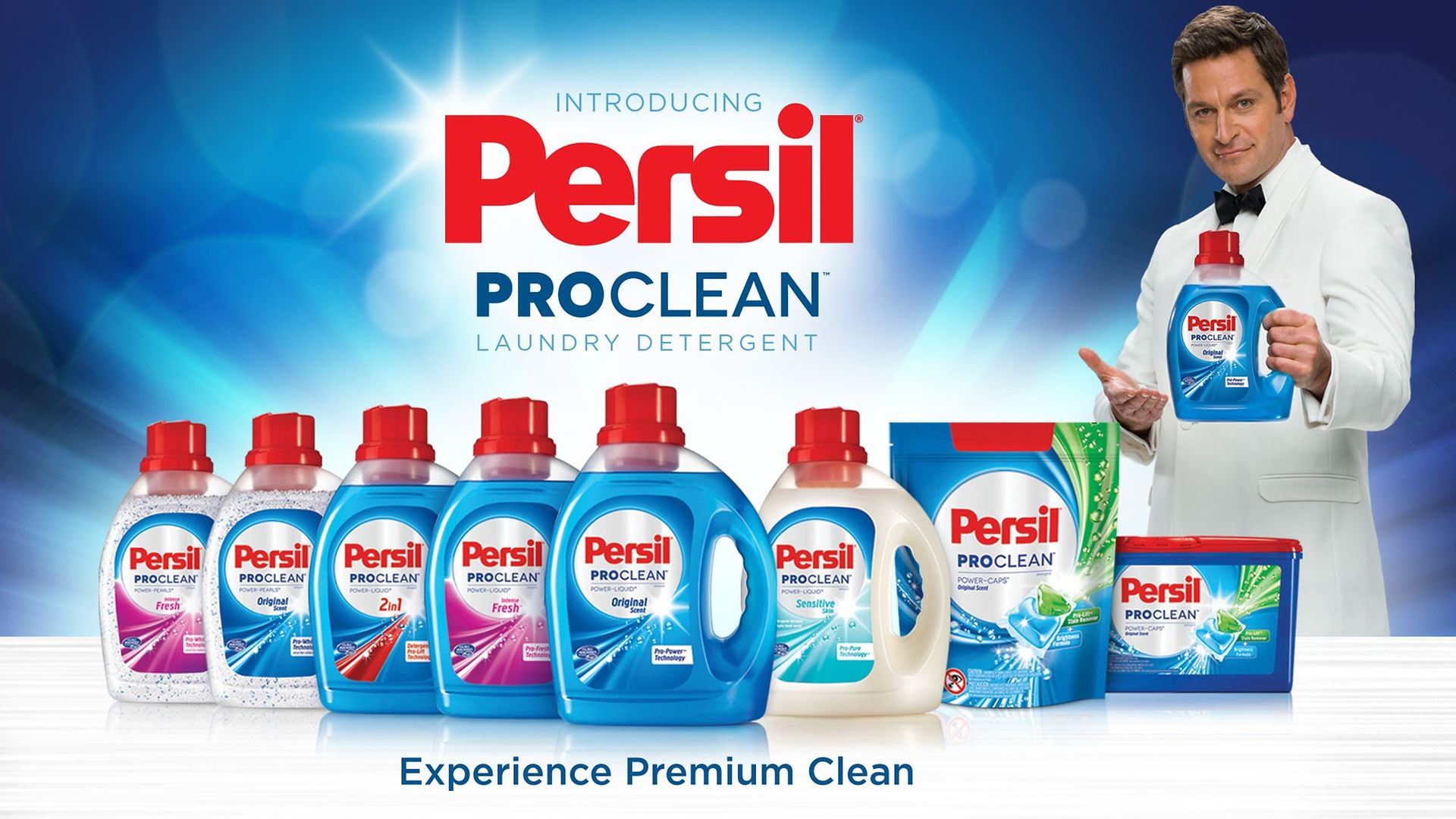 Meet “The Professional”. Played by Peter Hermann, Persil ProClean’s tuxedo-wearing, stain-fighting superhero
