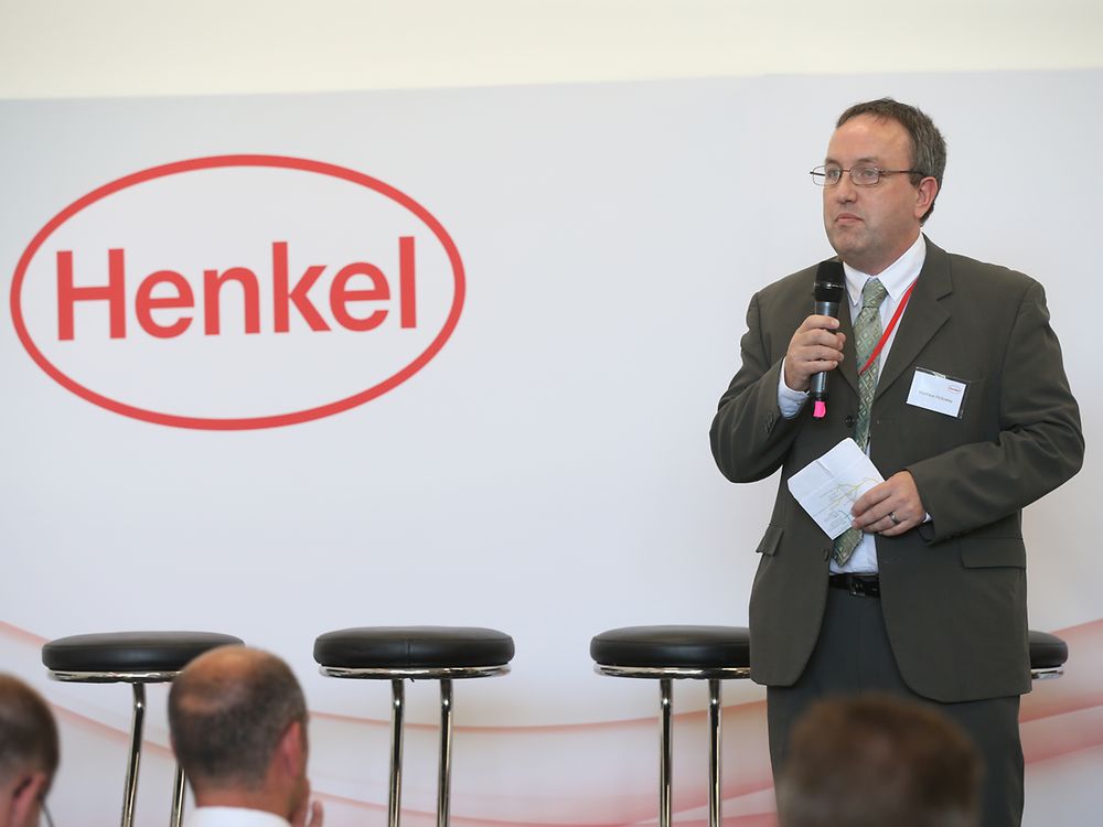 Matthew Holloway, Head of R&D, Henkel Ireland, makes the closing speech at the launch