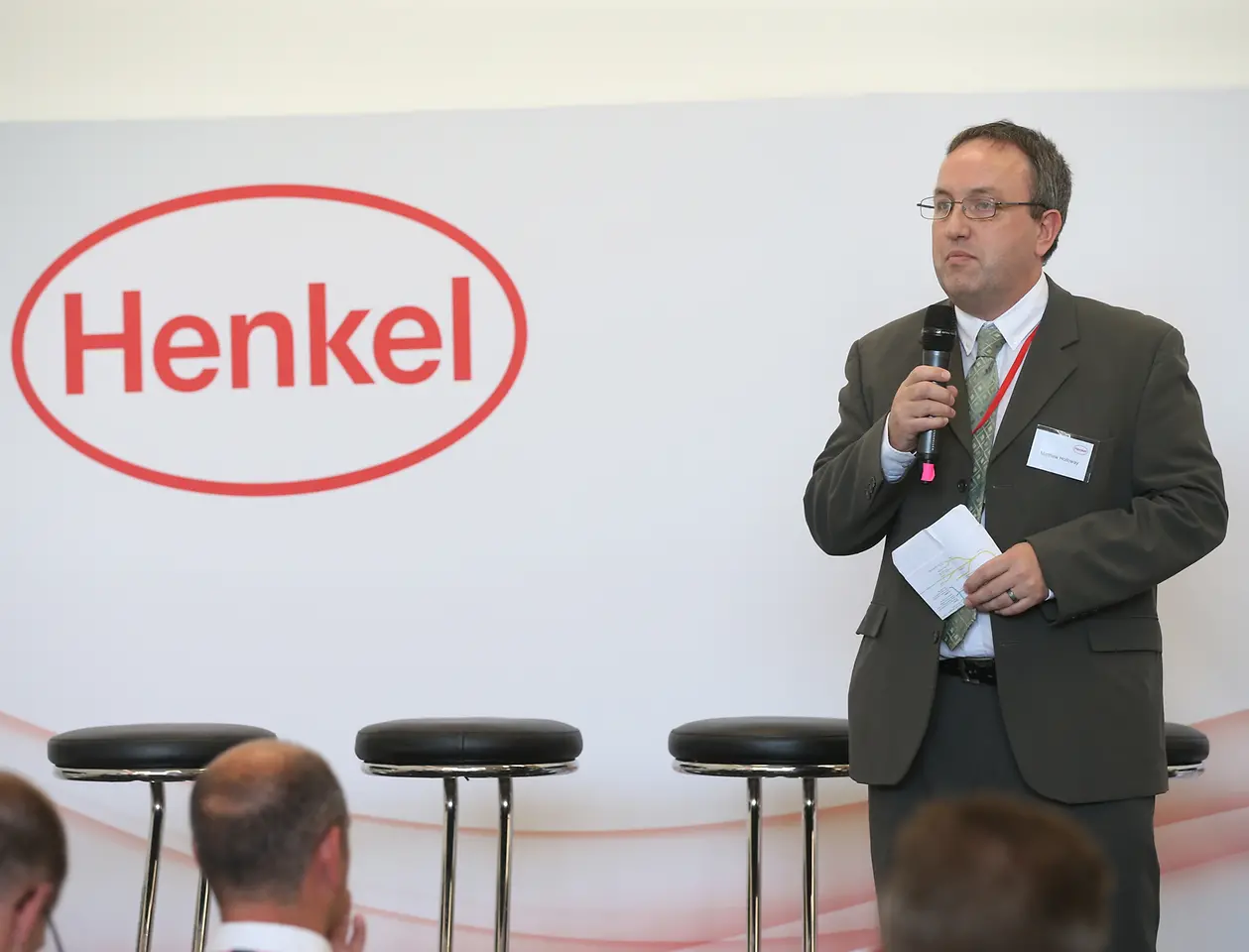Matthew Holloway, Head of R&D, Henkel Ireland, makes the closing speech at the launch