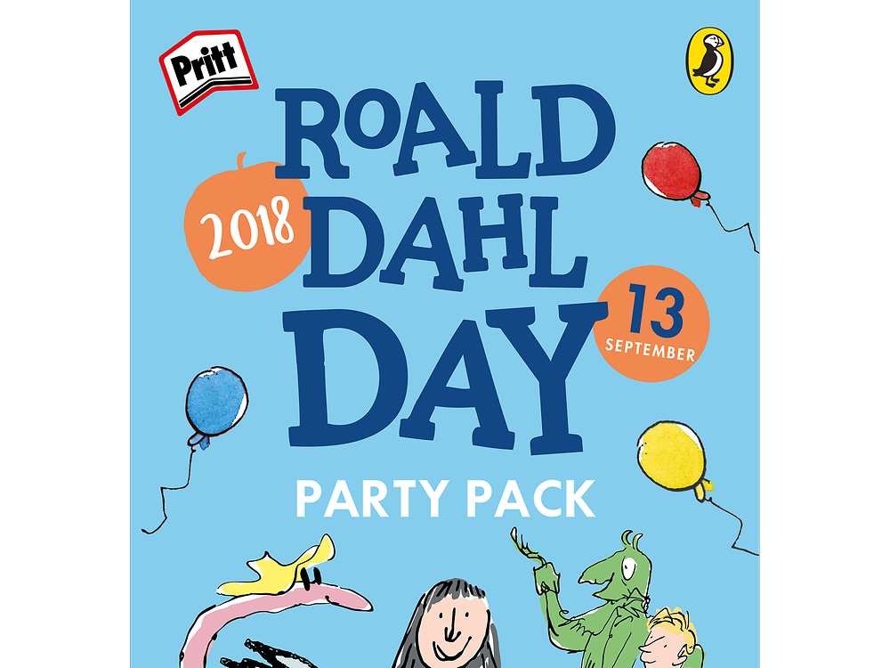 Pritt getting ready to party on Roald Dahl Day