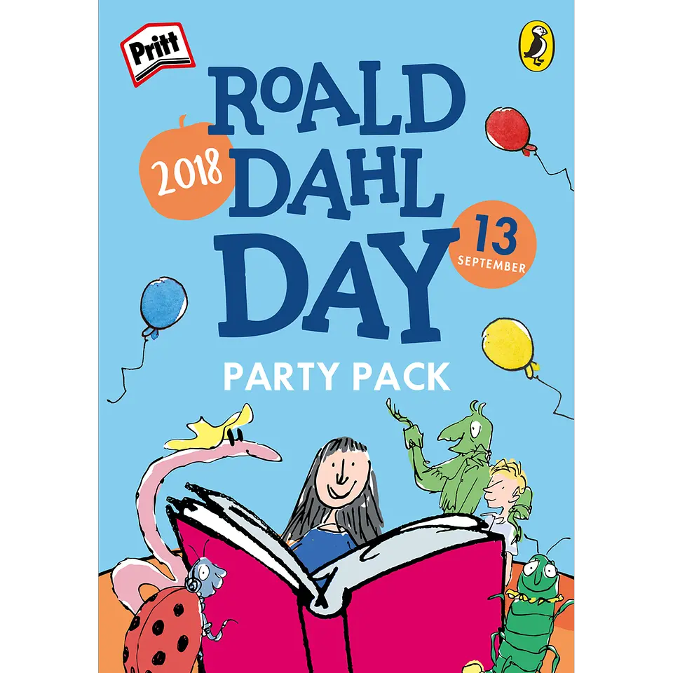 Pritt getting ready to party on Roald Dahl Day