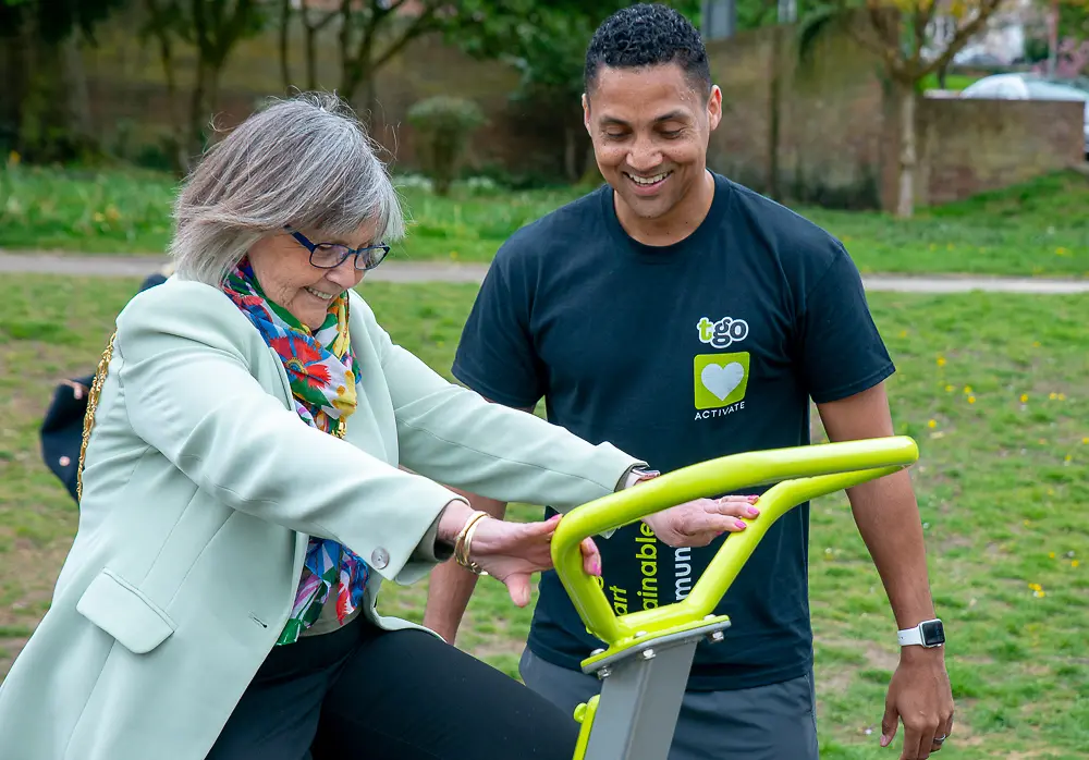 Rosie Sutton, Mayor of Dacorum Borough Council, and Sky Sport presenter, Marvin Ambrosius